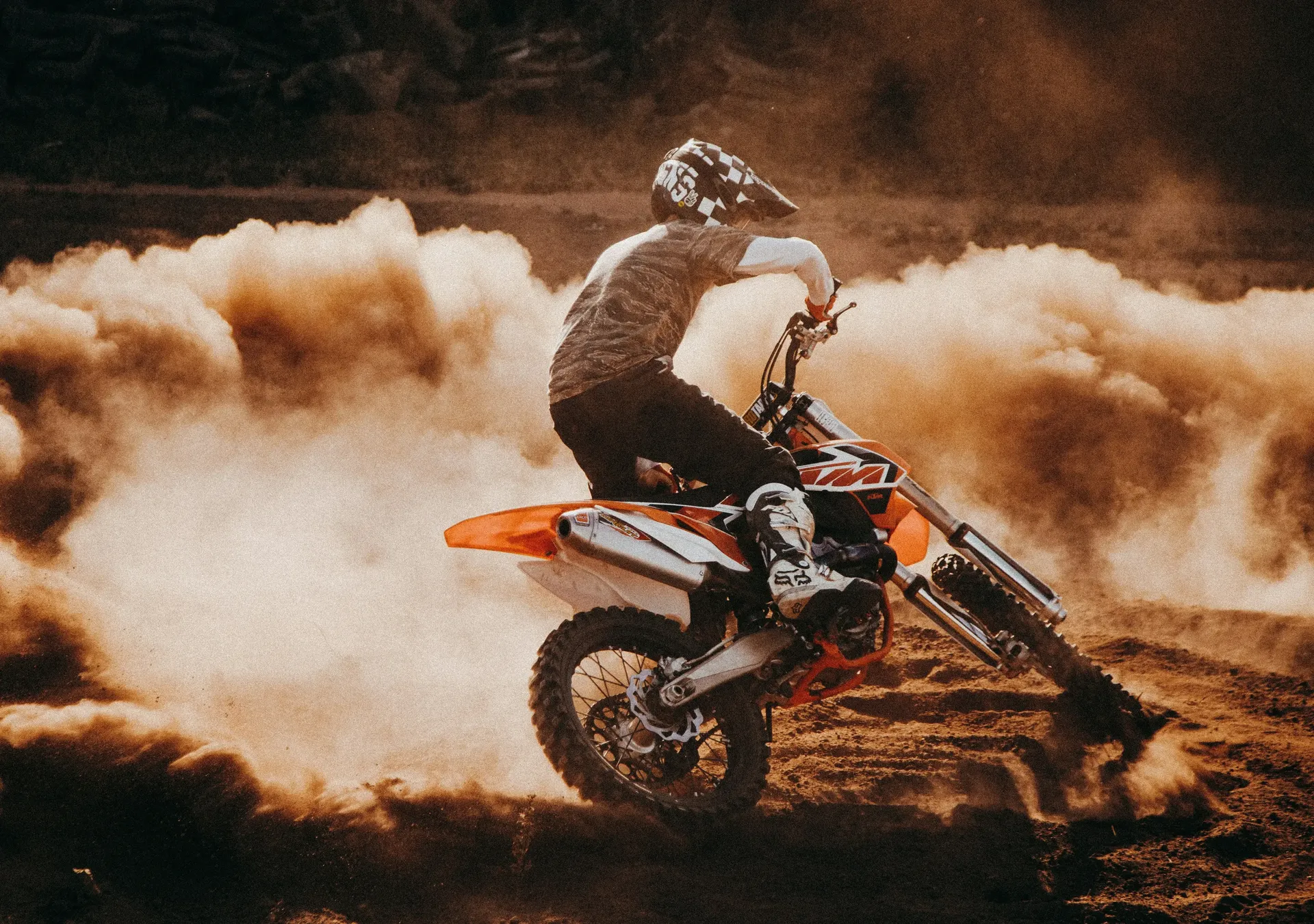 Backyard custom motocross graphics in action